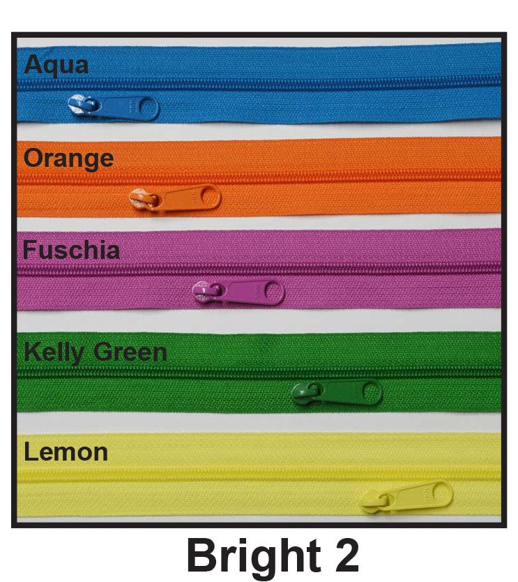 Pam Damour Reversible Coil Zipper Tape Bundles, Multiple Colors