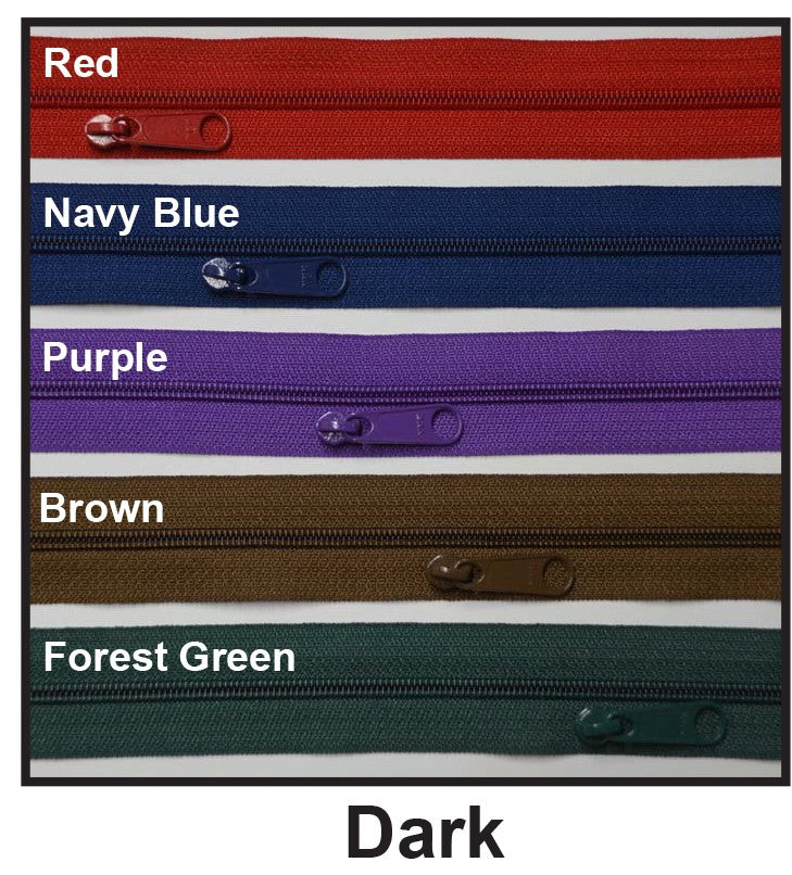 Pam Damour Reversible Coil Zipper Tape Bundles, Multiple Colors