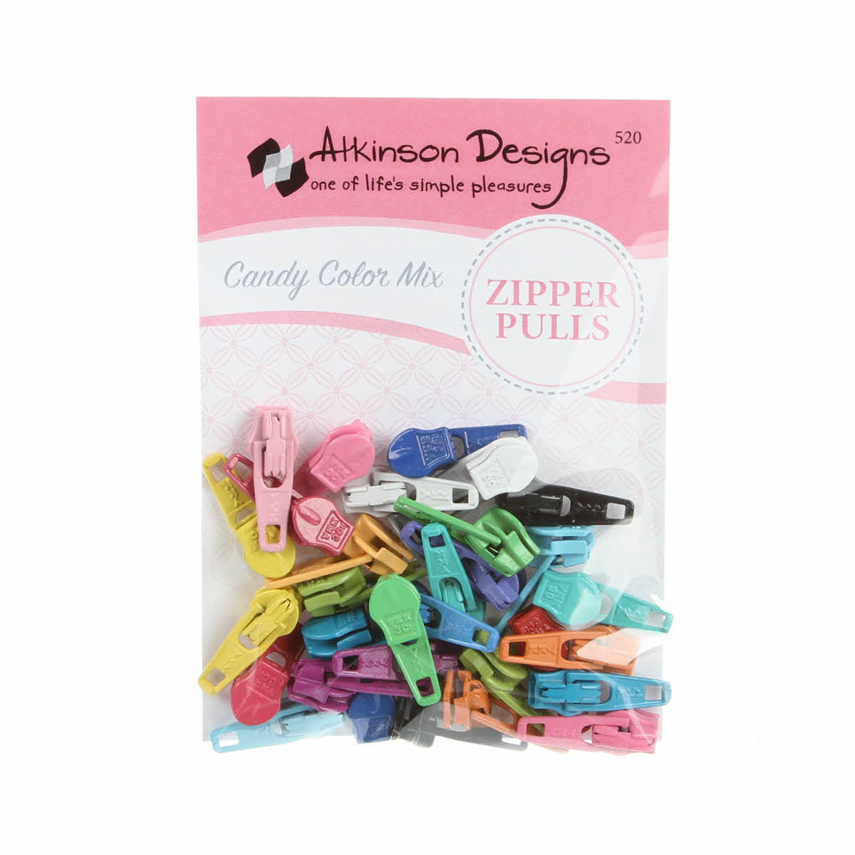 Zipper Pulls, Candy Color Mix